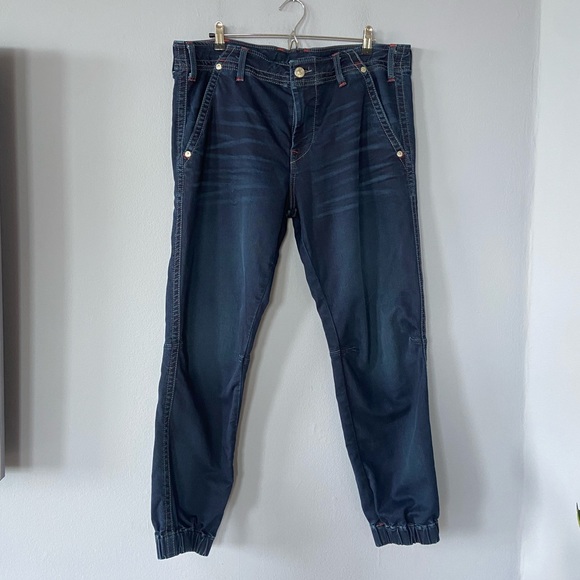 True Religion Jogger Style Jeans with Flap Pockets Size 36 - Picture 2 of 8